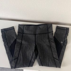 Dark grey and black leggings